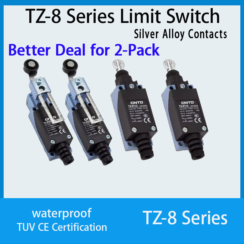 Limit Switch - 2個入り CNTD TZ‑8シリーズ マイクロリミットトラベルスイッチ IP65 防水