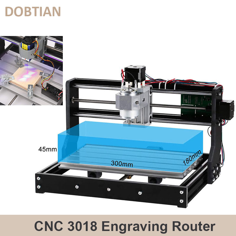 3018 Cnc - CNC 3018 PRO 木材彫刻機、レーザー彫刻モジュール付き、木彫り用 3 軸