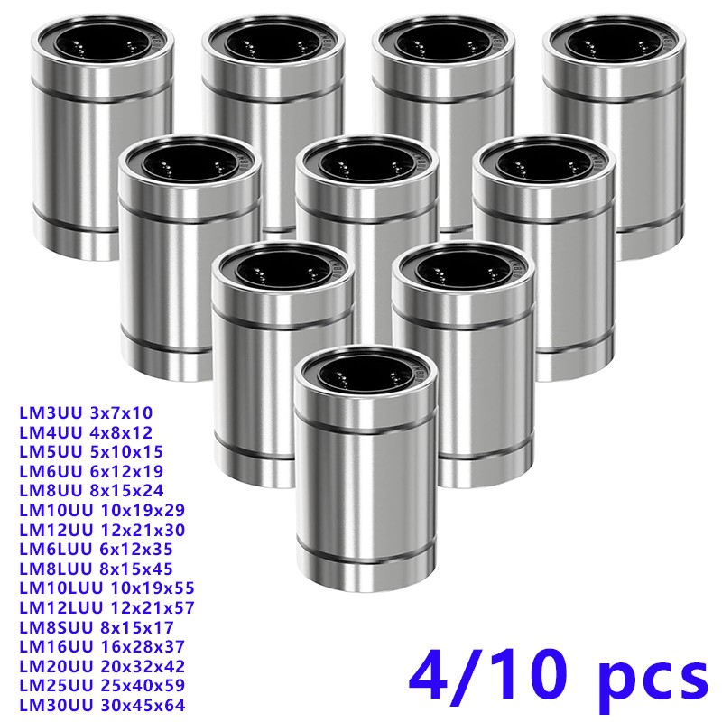 Linear Rod 8Mm - 4/10個 LM8UU LM10UU LM16UU LM12UU リニアボールベアリング
