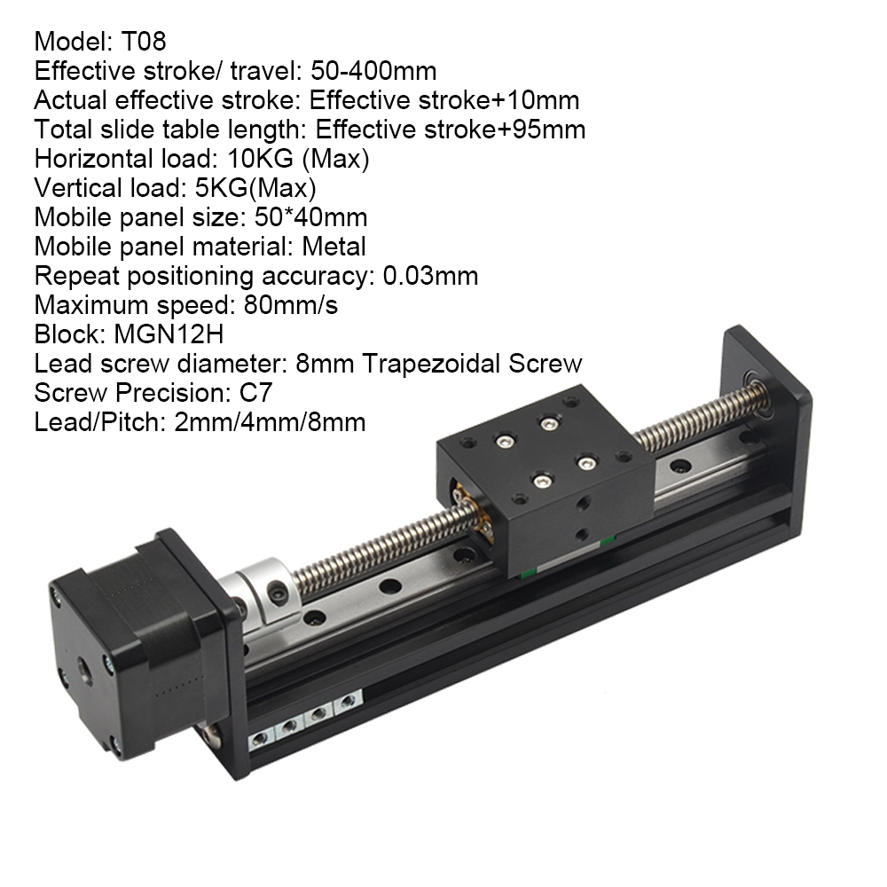 T タイプ スライド ステージ リニア ステージ Nema1 - Linear Rod 8Mm のレビューと価格