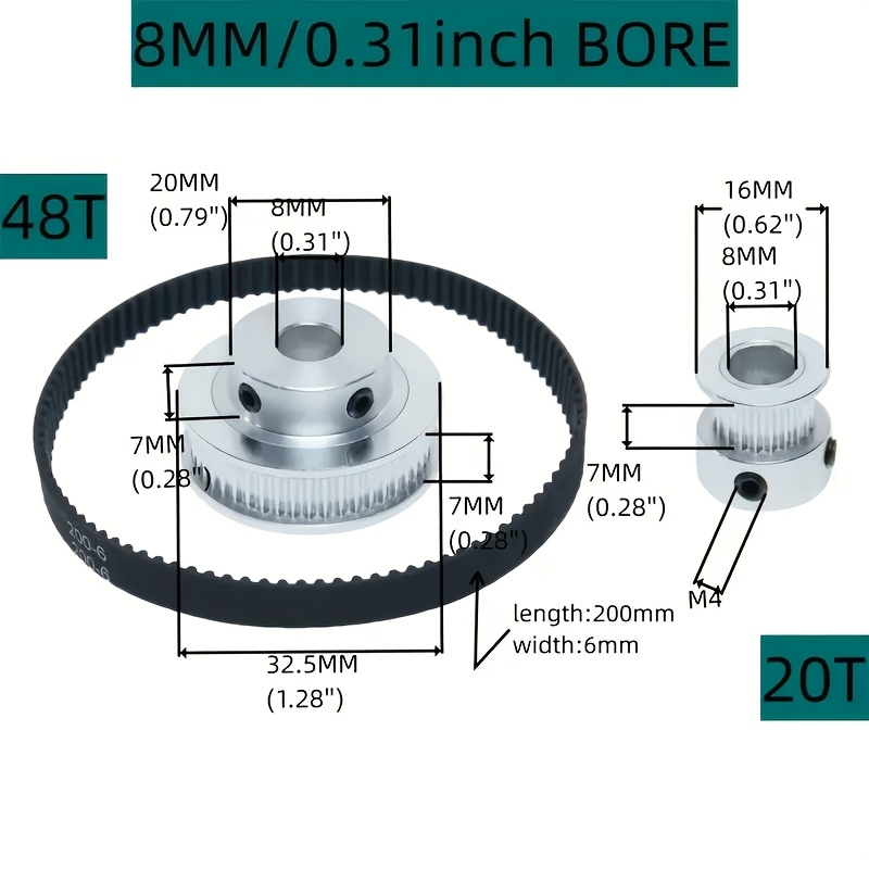 2GTタイミングプーリーセット、減速比トランスミッション部品 - Gt2 Pulley のレビューと価格
