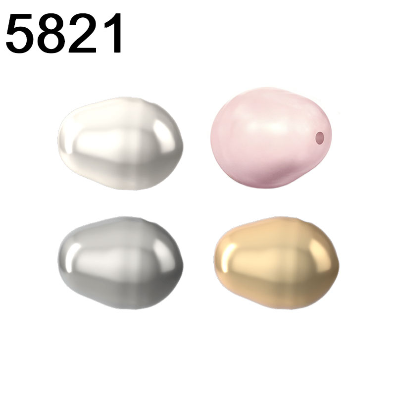 5821 クリスタルペアシェイプパール オーストリア産 本物 - Coupling 8Mm のレビューと価格