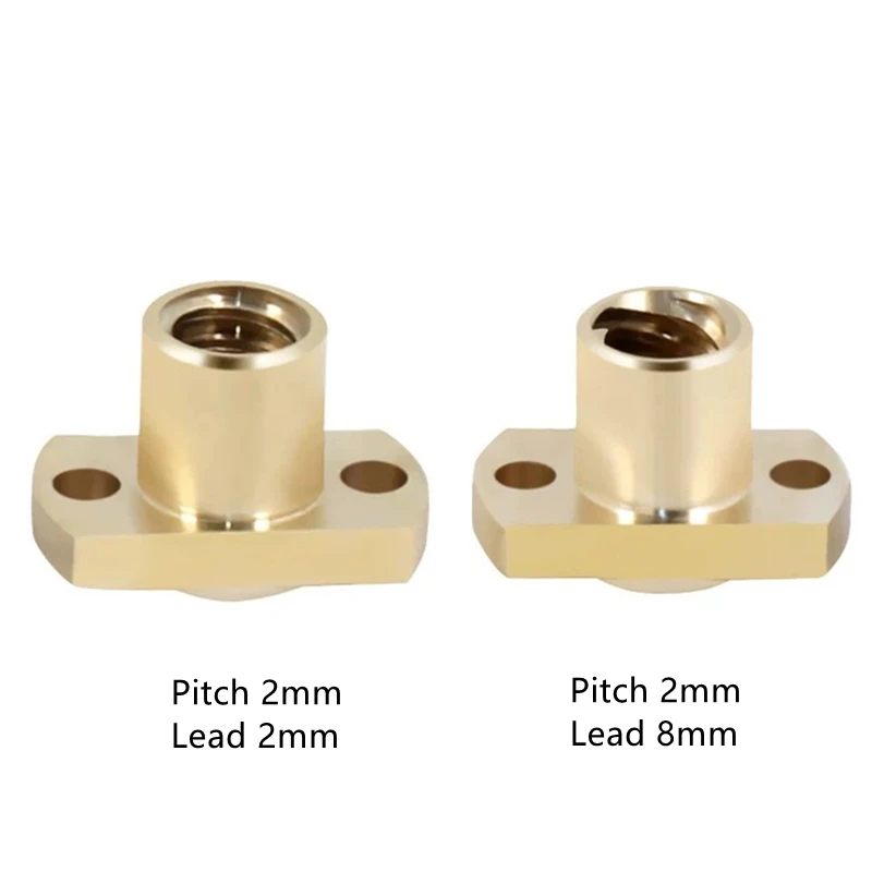 T8ねじ、丸型真鍮ナット、Hフランジ、ピッチ2mm、リード2 - Lead Screw 8Mm のレビューと価格