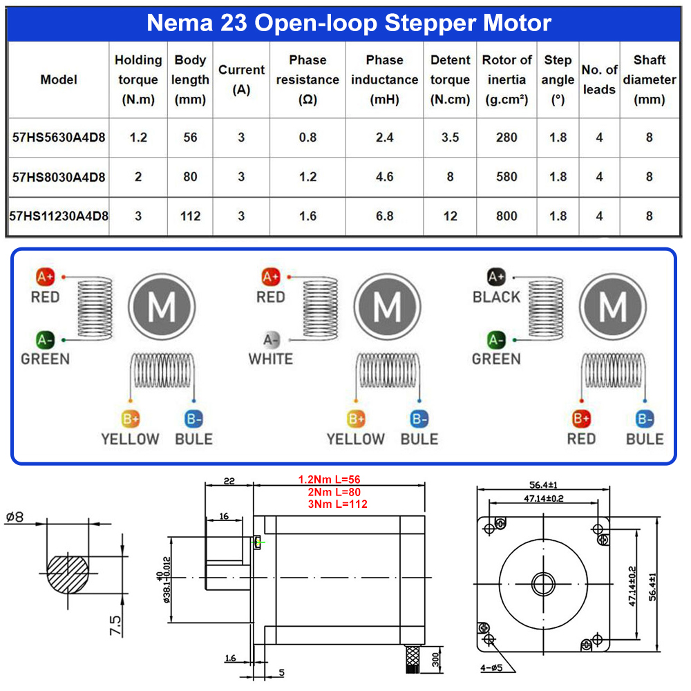 57mm Nema23 クローズドループギア付きステッピング - Nema23 Stepper のレビューと価格