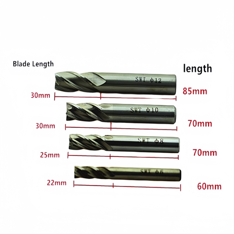 4本セット カーバイドエンドミル HSS 4枚刃 6mm～1 - End Mill Set のレビューと価格
