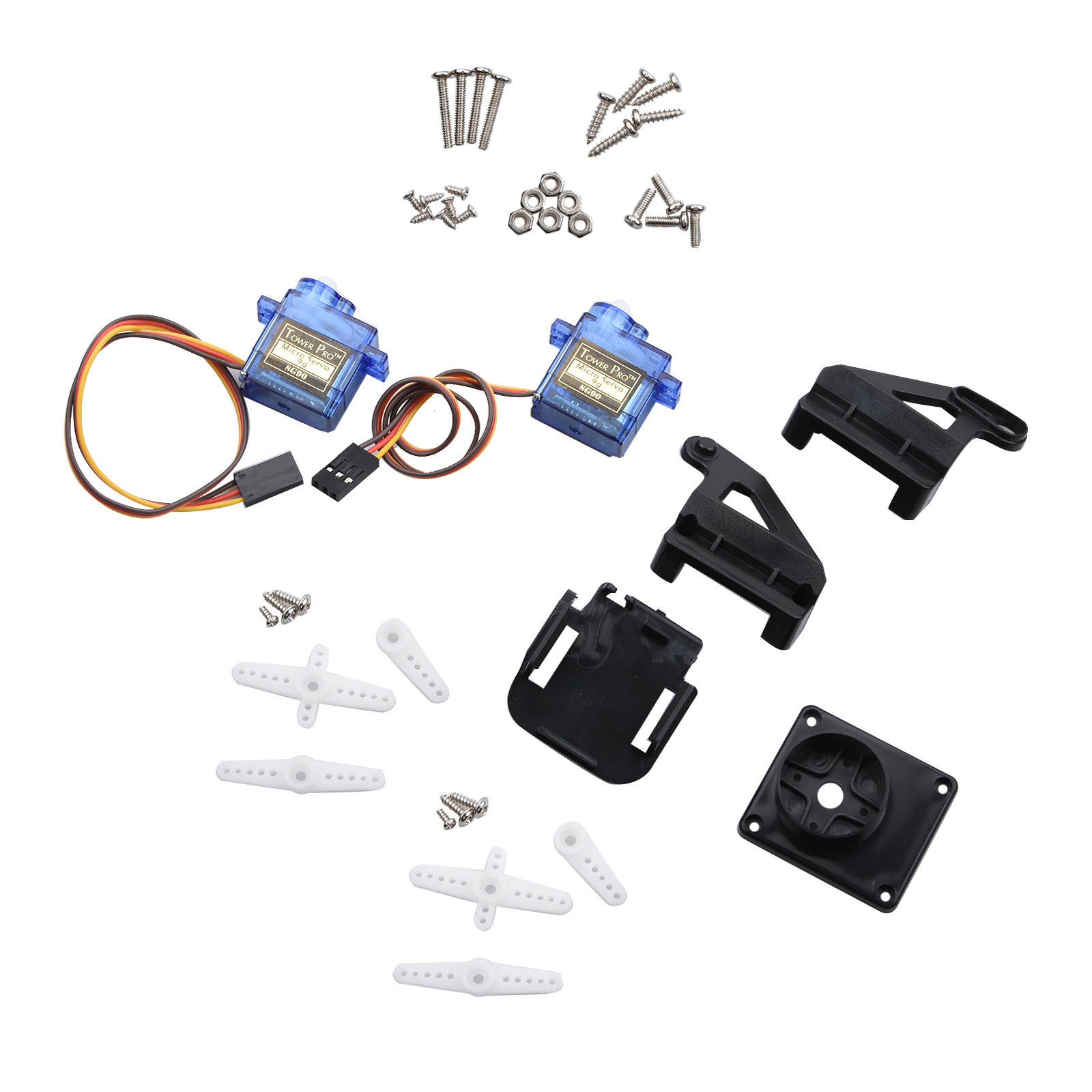 FPVナイロン製デュアル軸サーボジンバルプラットフォームフレ - Servo 9G のレビューと価格